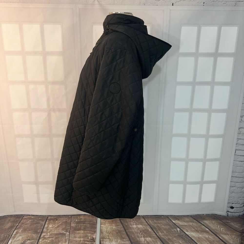 Lauren Ralph Lauren Black Quilted Mid-Length Hooded Puffer Coat Size 1X - Picture 7 of 9